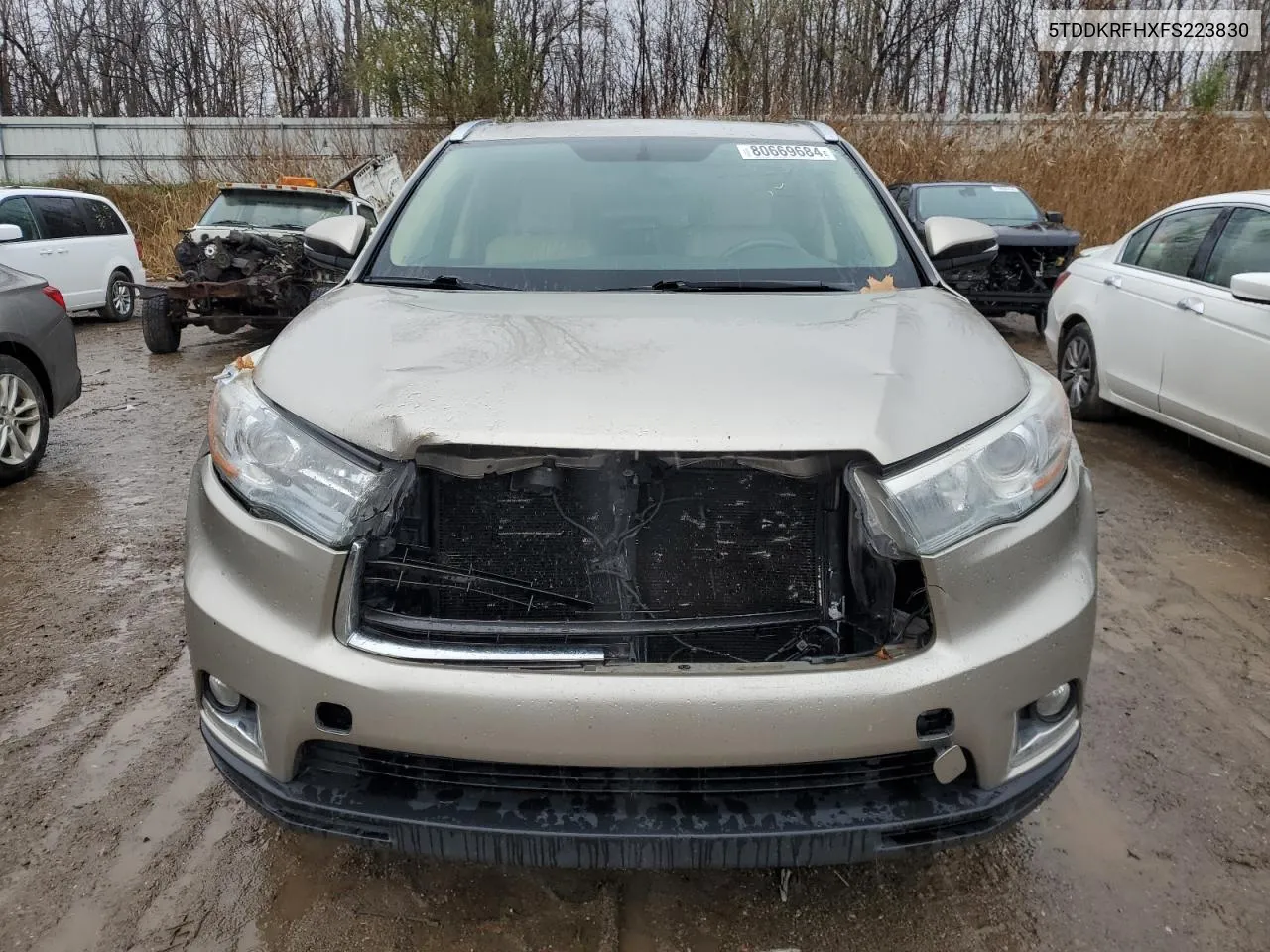 2015 Toyota Highlander Limited VIN: 5TDDKRFHXFS223830 Lot: 80669684