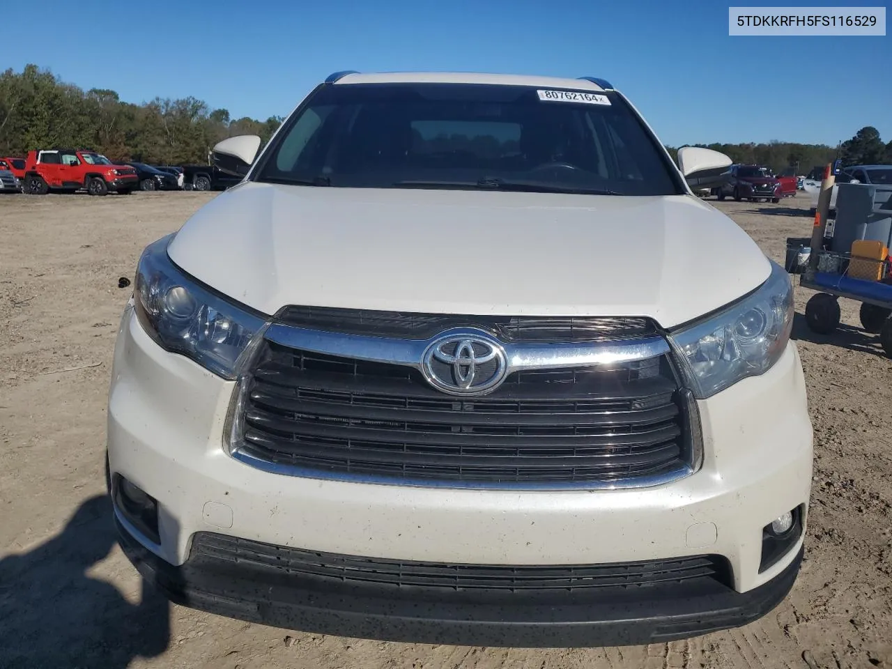 2015 Toyota Highlander Xle VIN: 5TDKKRFH5FS116529 Lot: 80762164