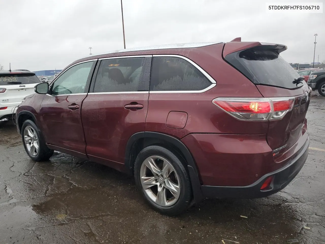 2015 Toyota Highlander Limited VIN: 5TDDKRFH7FS106710 Lot: 80878244