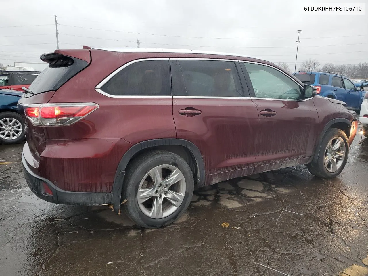 2015 Toyota Highlander Limited VIN: 5TDDKRFH7FS106710 Lot: 80878244