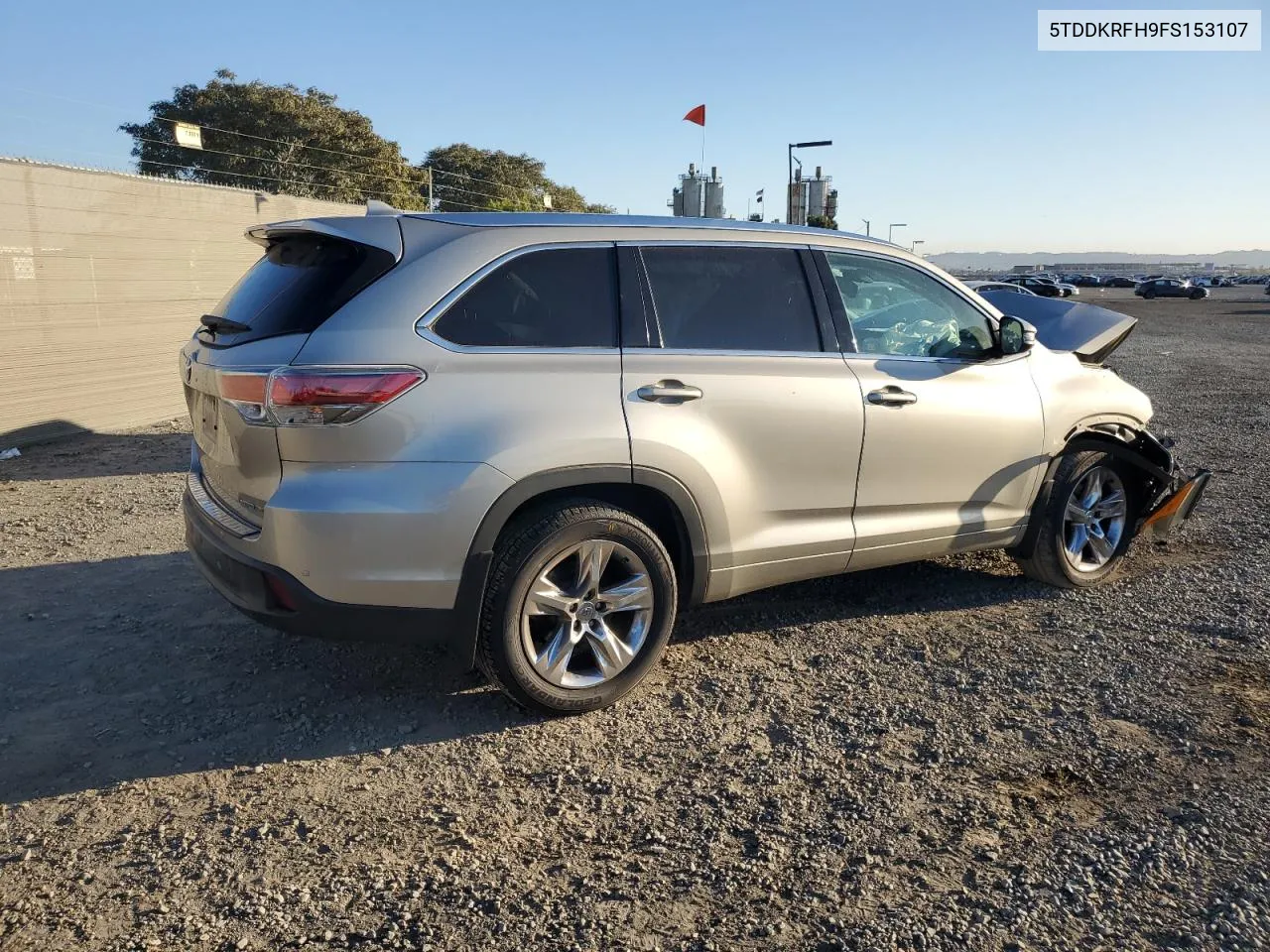 2015 Toyota Highlander Limited VIN: 5TDDKRFH9FS153107 Lot: 81262054