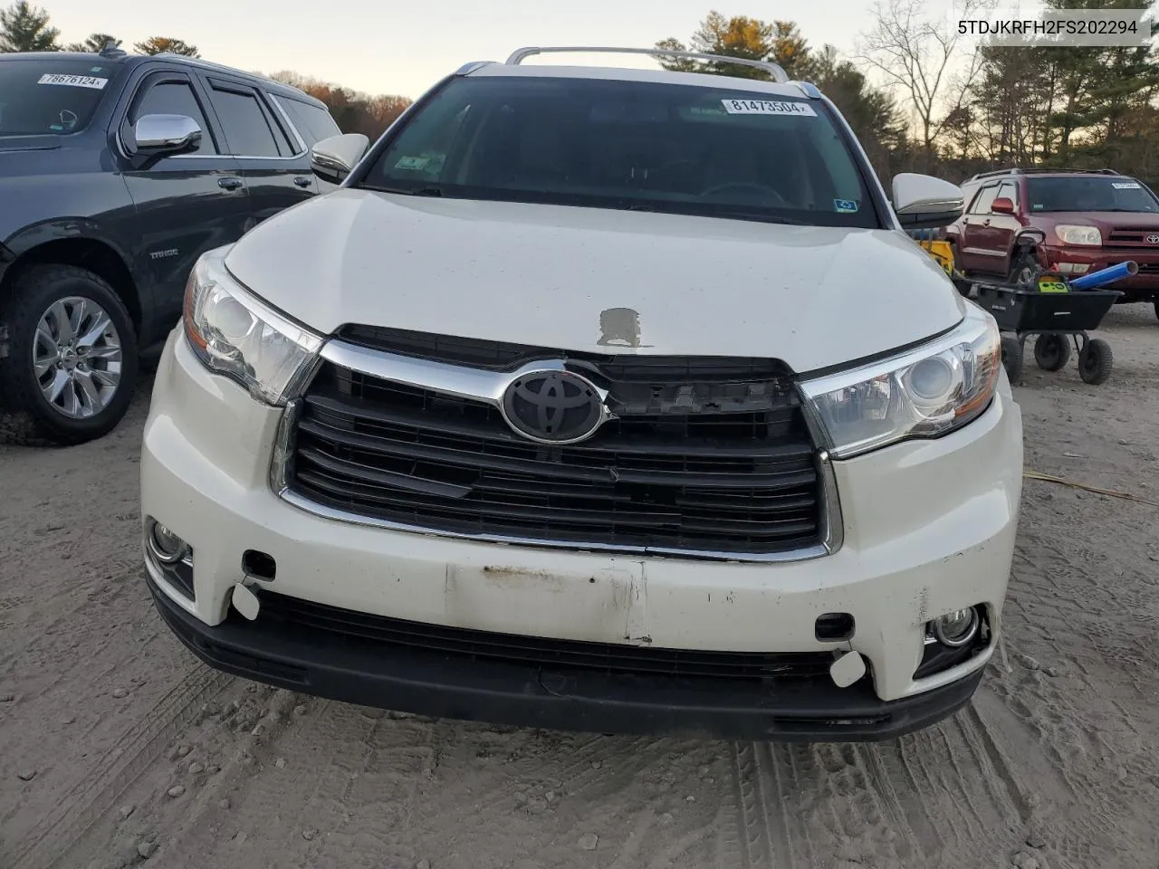 2015 Toyota Highlander Xle VIN: 5TDJKRFH2FS202294 Lot: 81473504