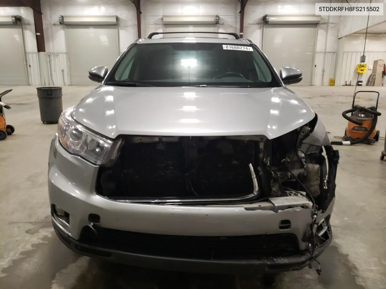 2015 Toyota Highlander Limited VIN: 5TDDKRFH8FS215502 Lot: 81680274