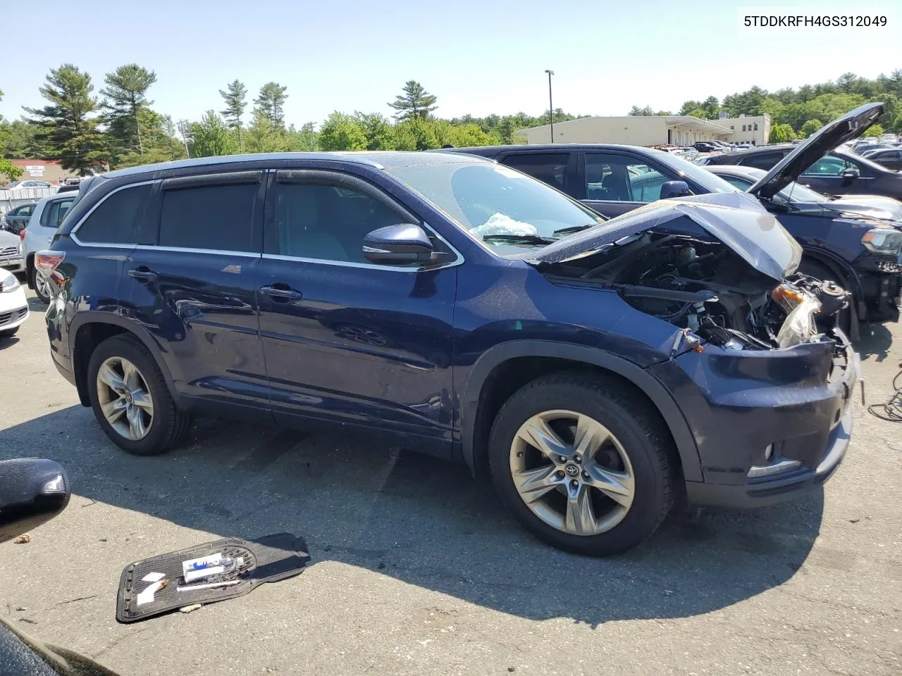 2016 Toyota Highlander Limited VIN: 5TDDKRFH4GS312049 Lot: 57030454