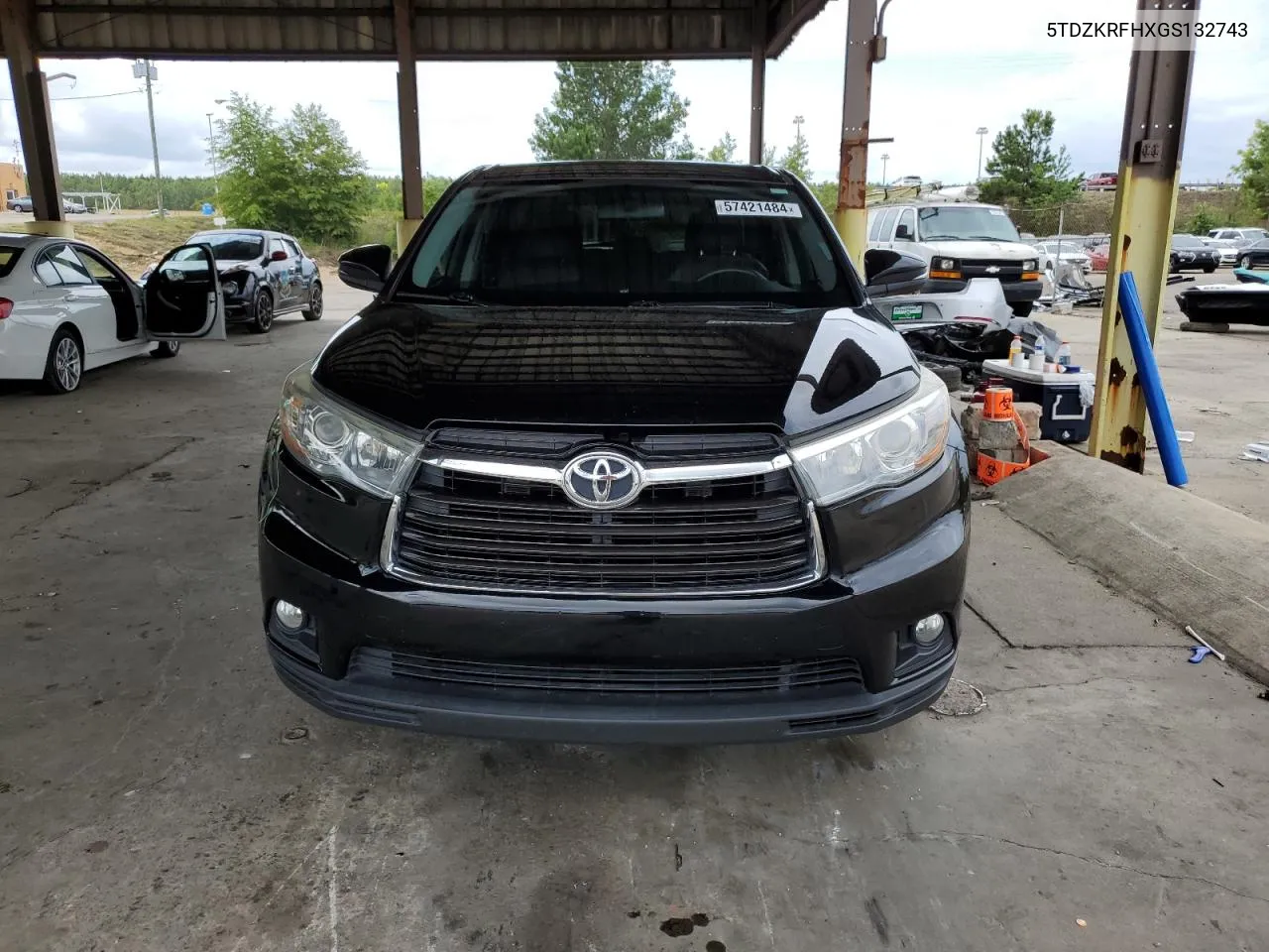 2016 Toyota Highlander Le VIN: 5TDZKRFHXGS132743 Lot: 57421484