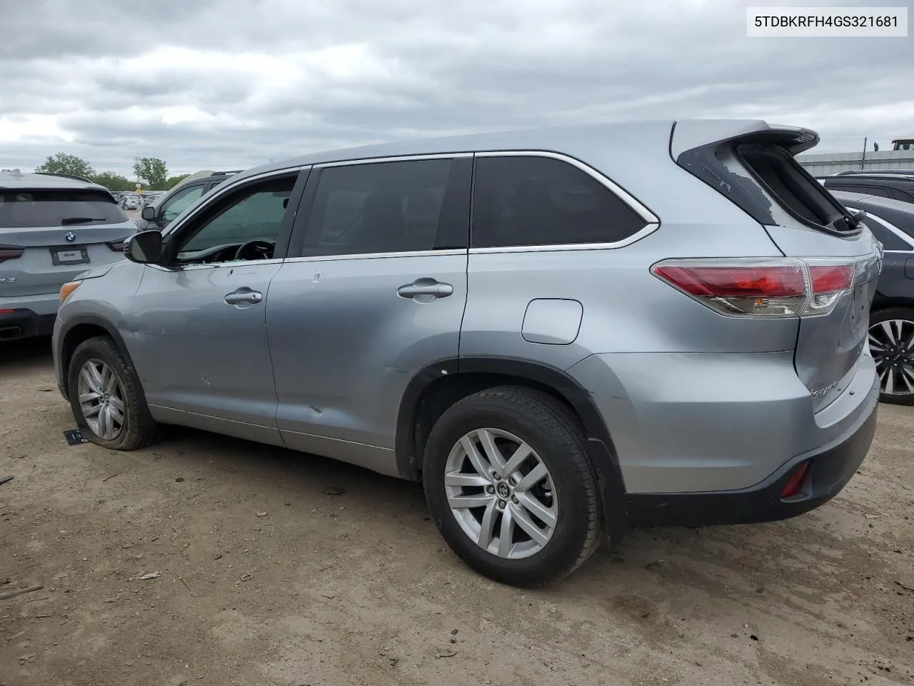 2016 Toyota Highlander Le VIN: 5TDBKRFH4GS321681 Lot: 58278034