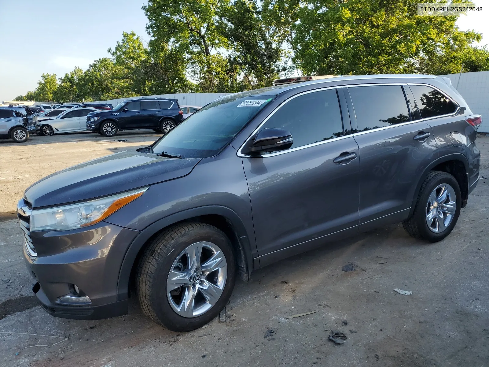 2016 Toyota Highlander Limited VIN: 5TDDKRFH2GS242048 Lot: 60463244