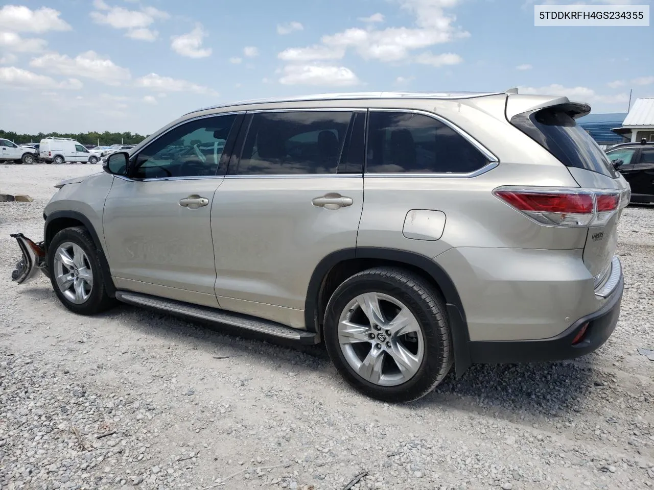 2016 Toyota Highlander Limited VIN: 5TDDKRFH4GS234355 Lot: 61032194