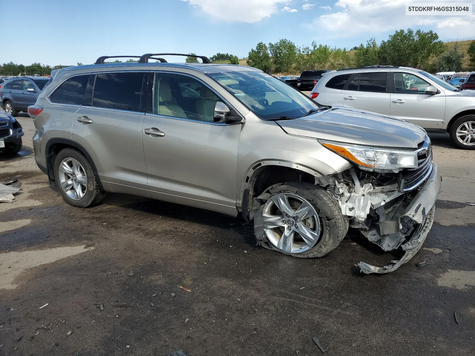 2016 Toyota Highlander Limited VIN: 5TDDKRFH6GS315048 Lot: 64504924