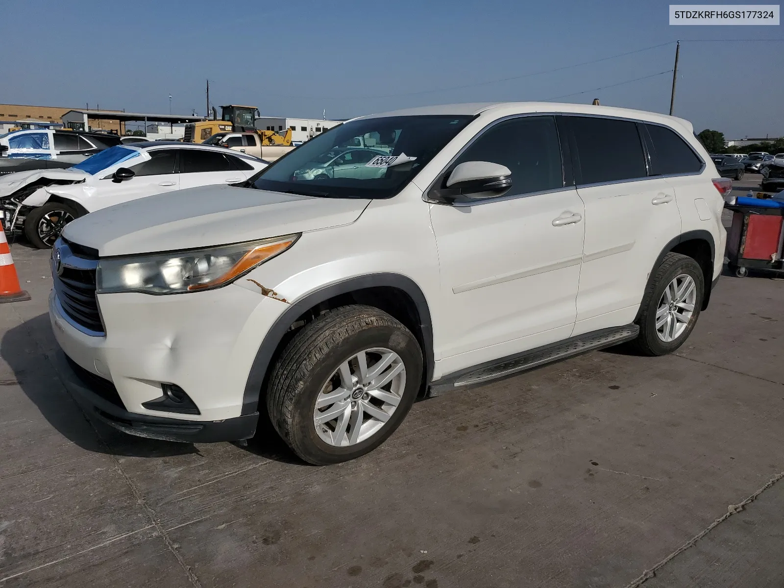 2016 Toyota Highlander Le VIN: 5TDZKRFH6GS177324 Lot: 65040084