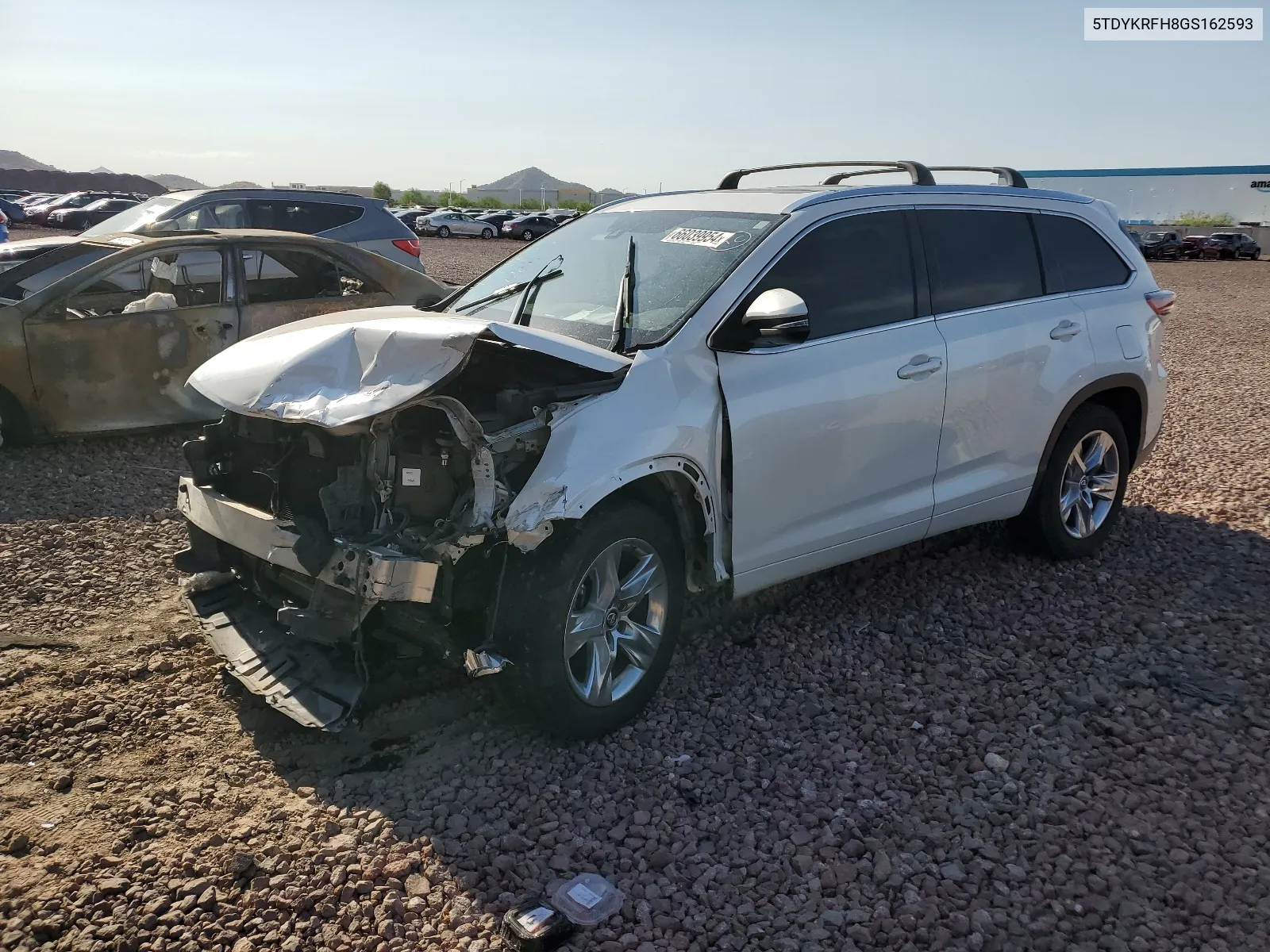 2016 Toyota Highlander Limited VIN: 5TDYKRFH8GS162593 Lot: 66039954