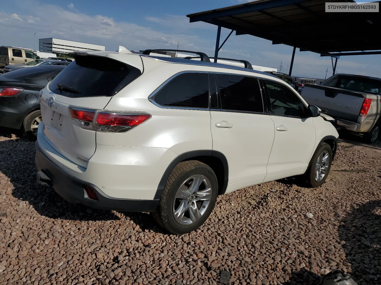 2016 Toyota Highlander Limited VIN: 5TDYKRFH8GS162593 Lot: 66039954