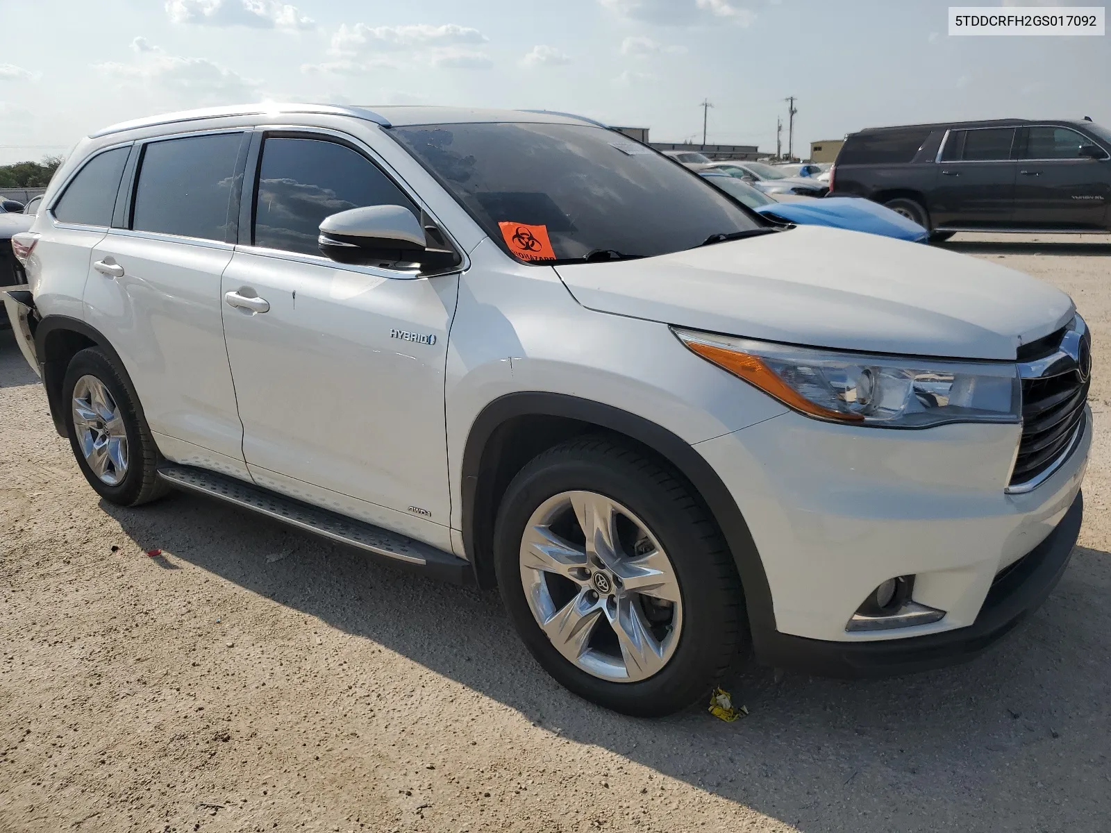 2016 Toyota Highlander Hybrid Limited VIN: 5TDDCRFH2GS017092 Lot: 66069124