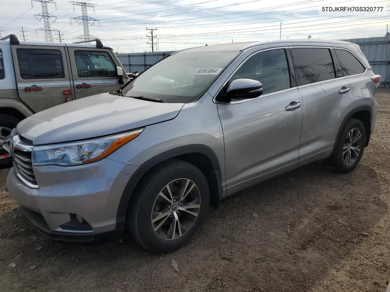 2016 Toyota Highlander Xle VIN: 5TDJKRFH7GS320777 Lot: 66983864