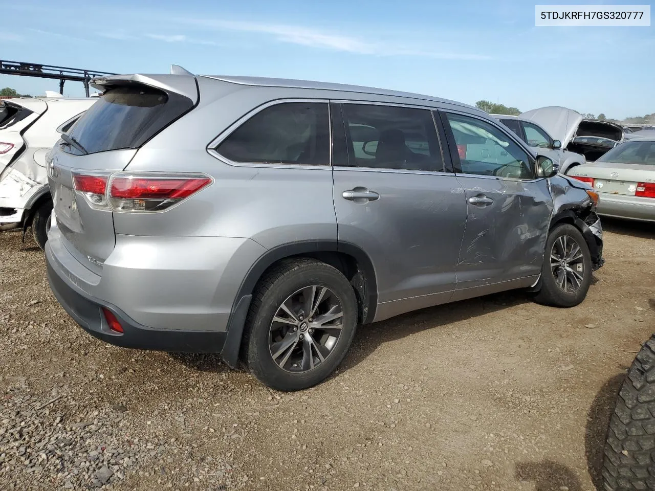 5TDJKRFH7GS320777 2016 Toyota Highlander Xle