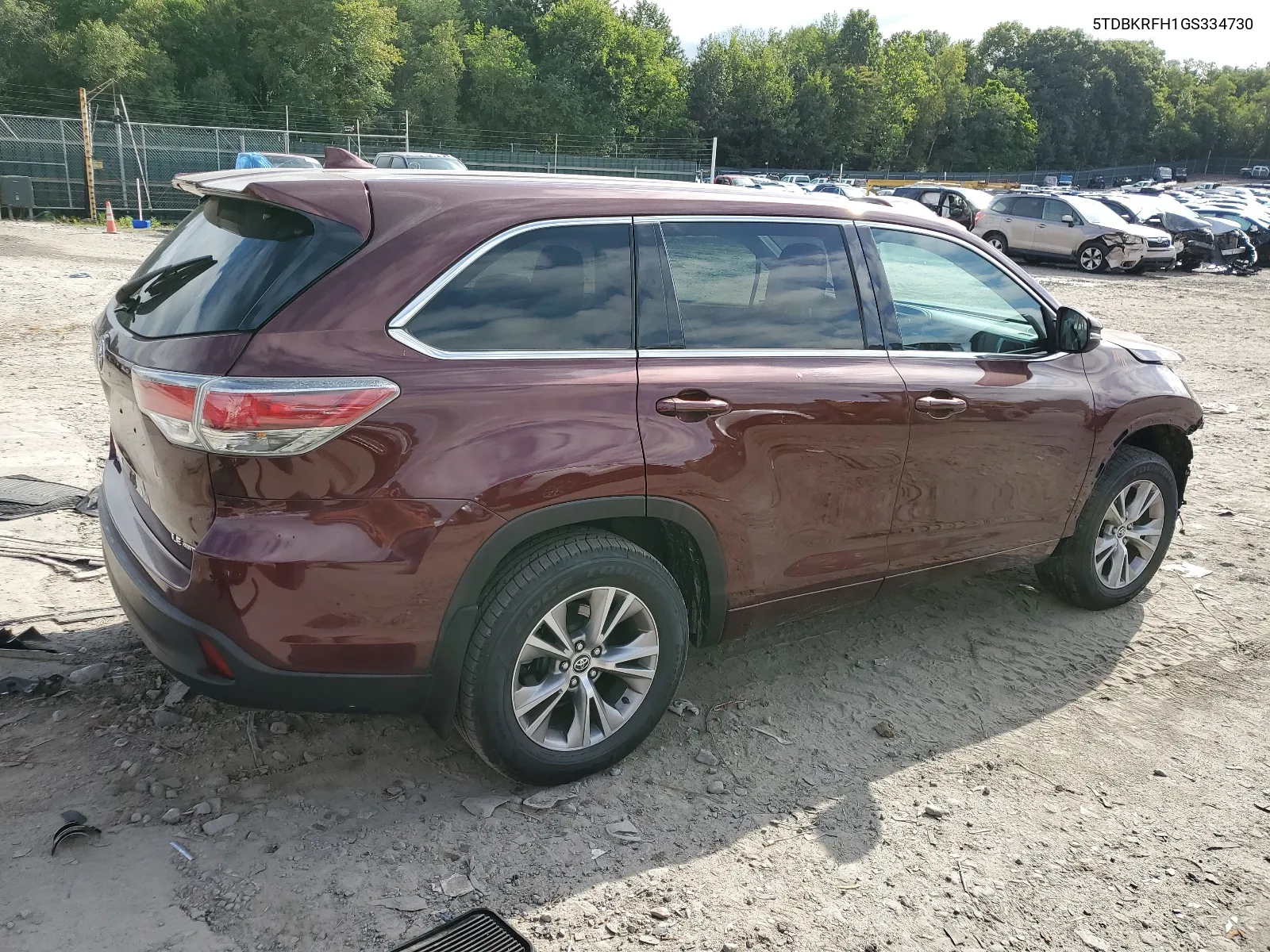 2016 Toyota Highlander Le VIN: 5TDBKRFH1GS334730 Lot: 67086684