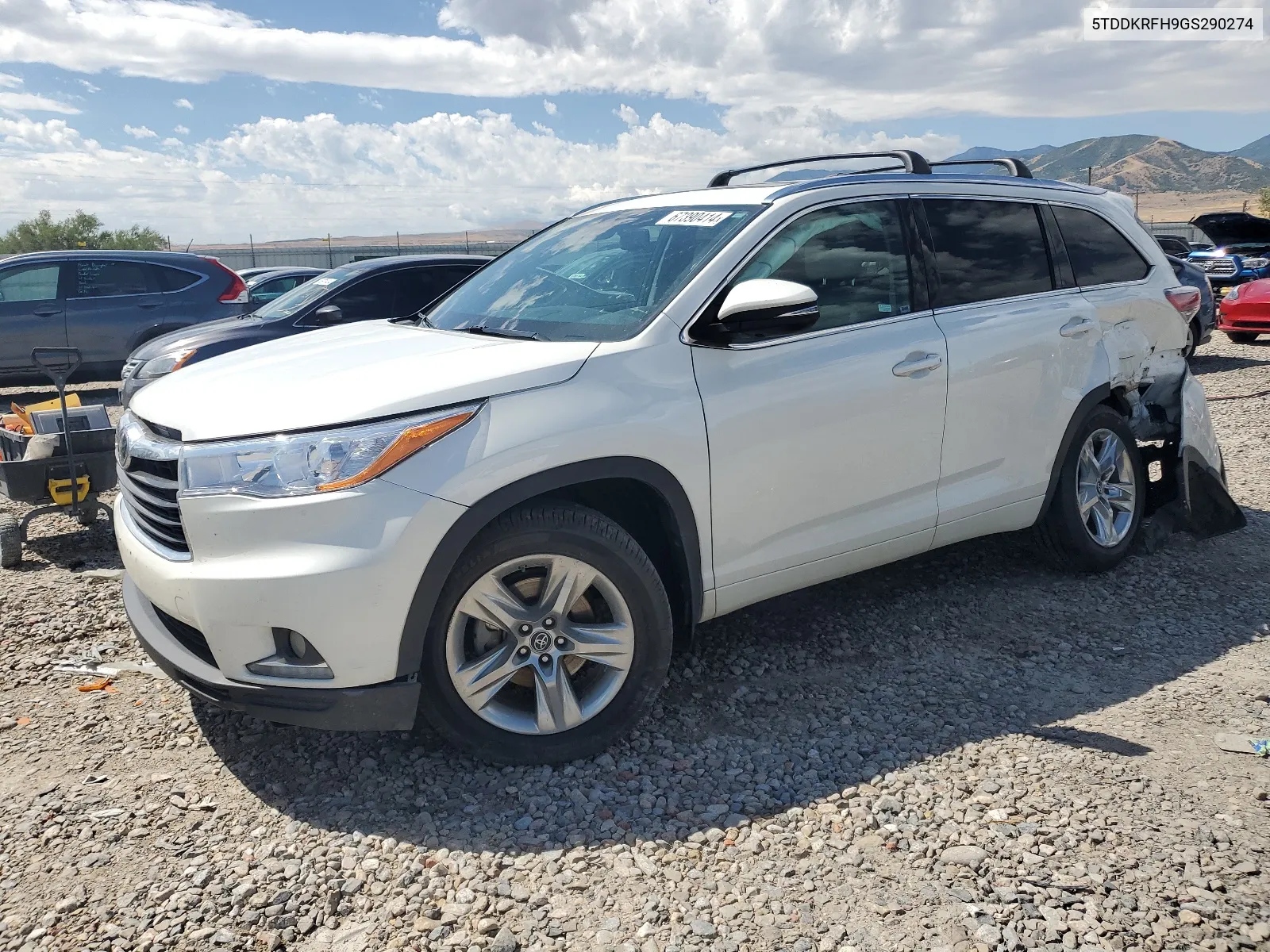 2016 Toyota Highlander Limited VIN: 5TDDKRFH9GS290274 Lot: 67390414