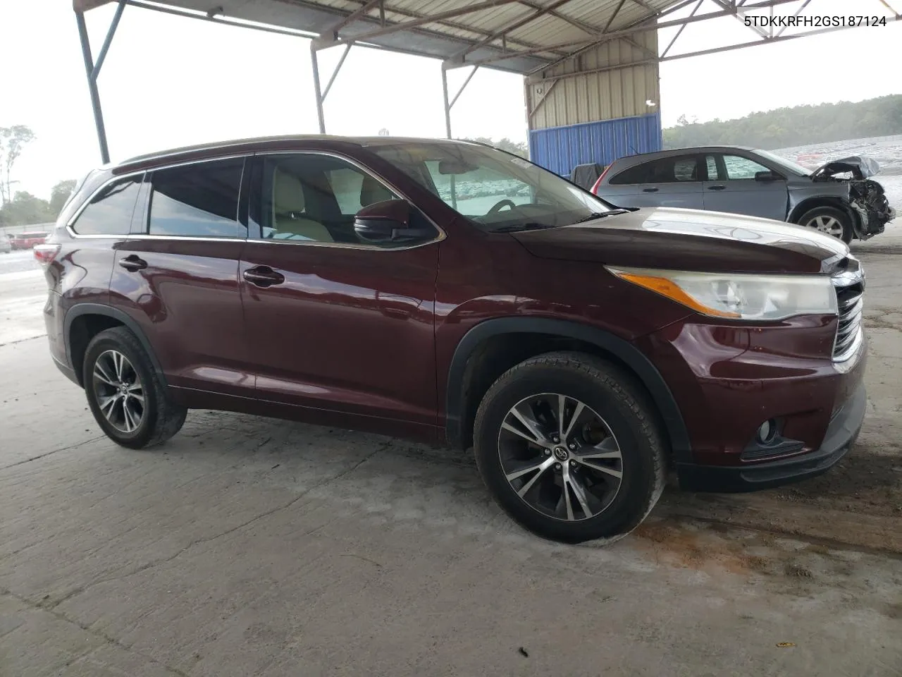 2016 Toyota Highlander Xle VIN: 5TDKKRFH2GS187124 Lot: 67544494