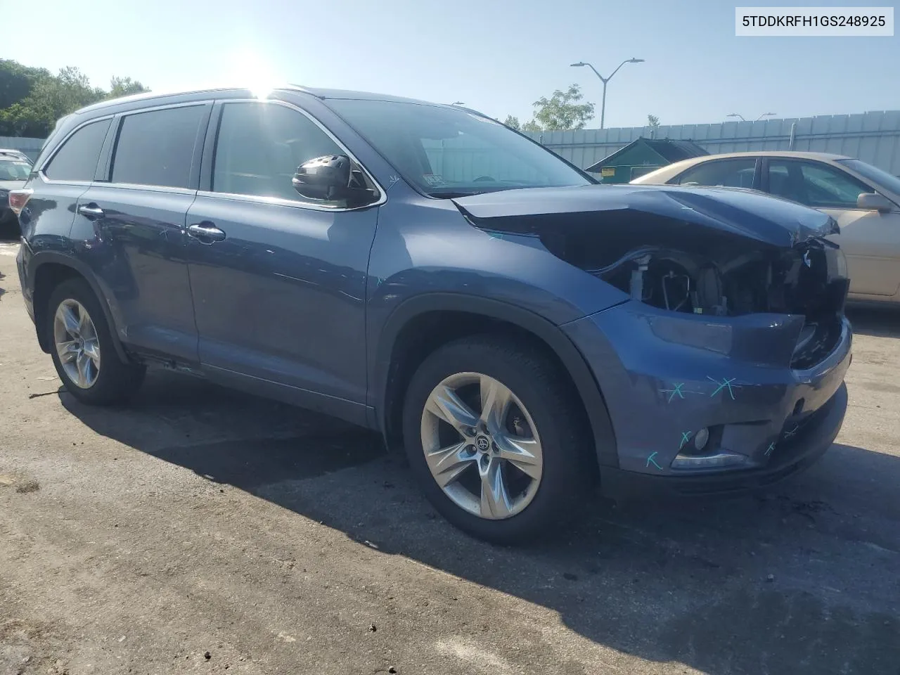 2016 Toyota Highlander Limited VIN: 5TDDKRFH1GS248925 Lot: 67672424