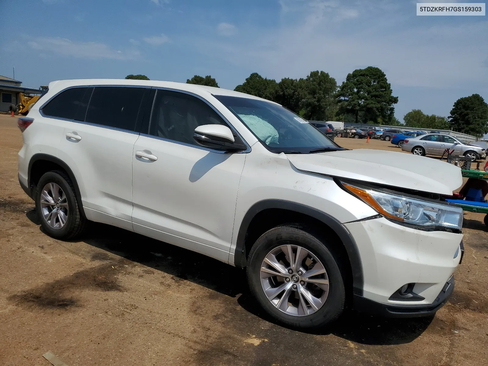 2016 Toyota Highlander Le VIN: 5TDZKRFH7GS159303 Lot: 68312874