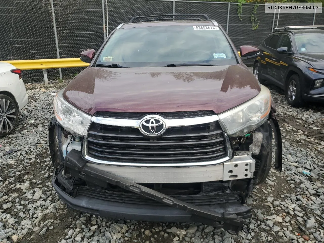 5TDJKRFH7GS305003 2016 Toyota Highlander Xle