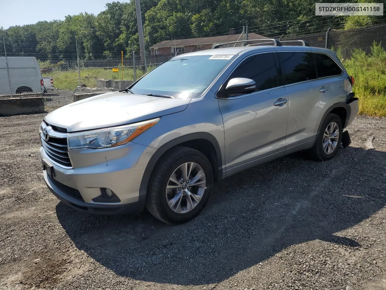 2016 Toyota Highlander Le VIN: 5TDZKRFH0GS141158 Lot: 68859784