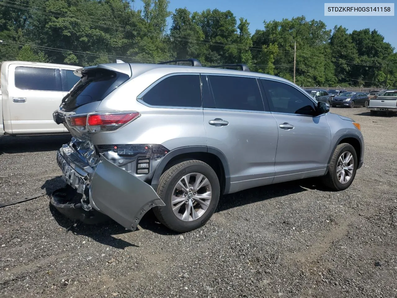 2016 Toyota Highlander Le VIN: 5TDZKRFH0GS141158 Lot: 68859784