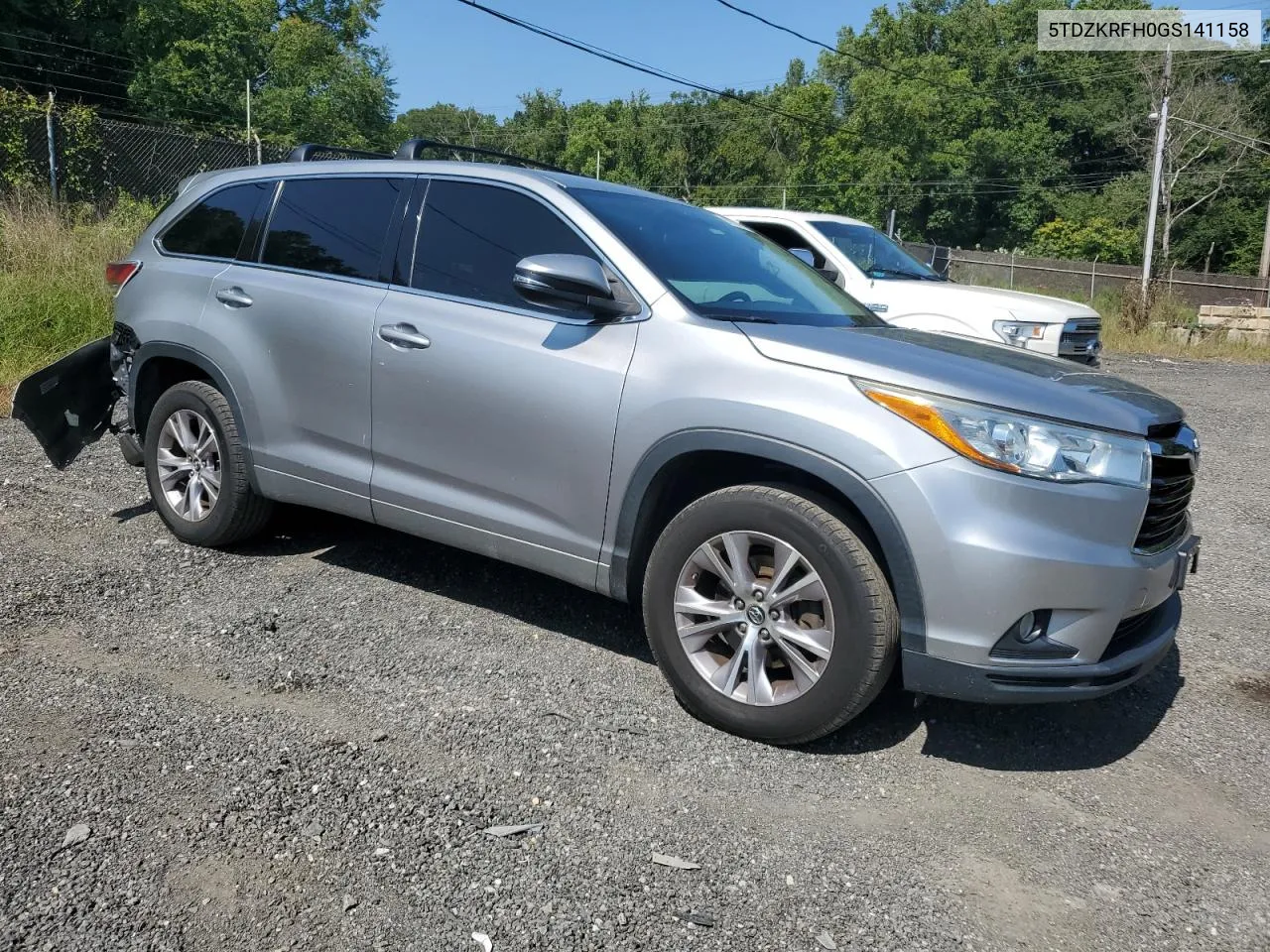 2016 Toyota Highlander Le VIN: 5TDZKRFH0GS141158 Lot: 68859784