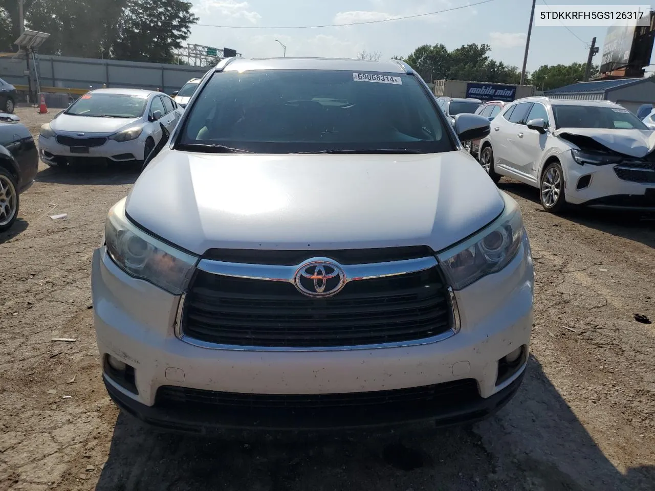 5TDKKRFH5GS126317 2016 Toyota Highlander Xle