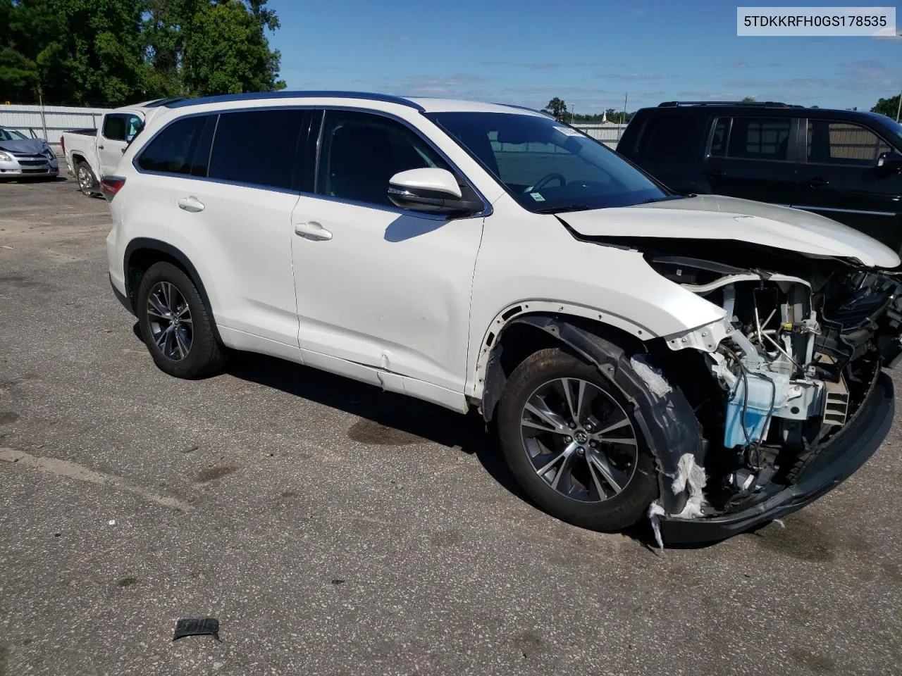 2016 Toyota Highlander Xle VIN: 5TDKKRFH0GS178535 Lot: 69229344