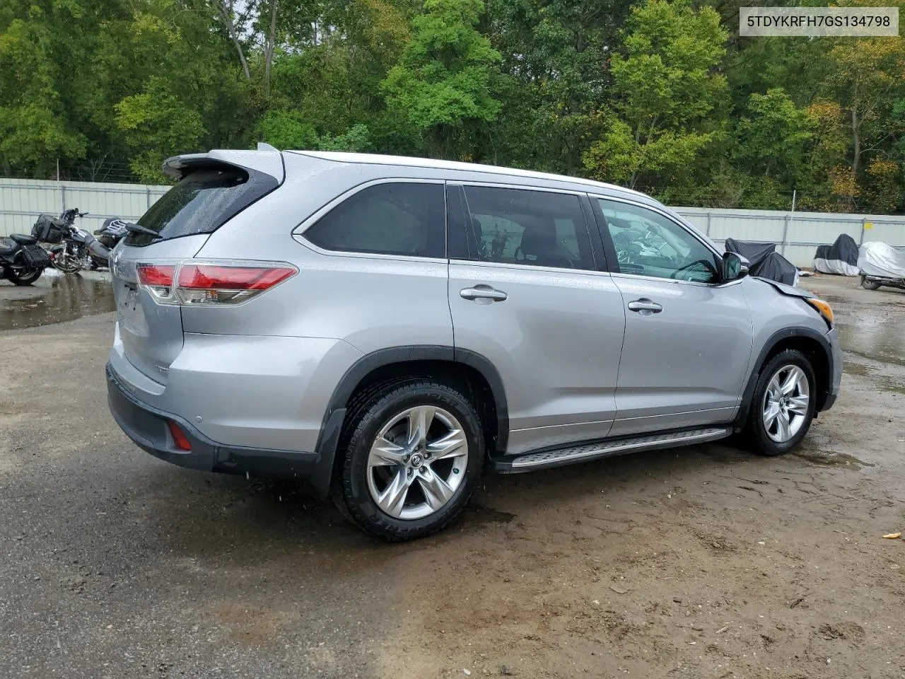 2016 Toyota Highlander Limited VIN: 5TDYKRFH7GS134798 Lot: 69284734