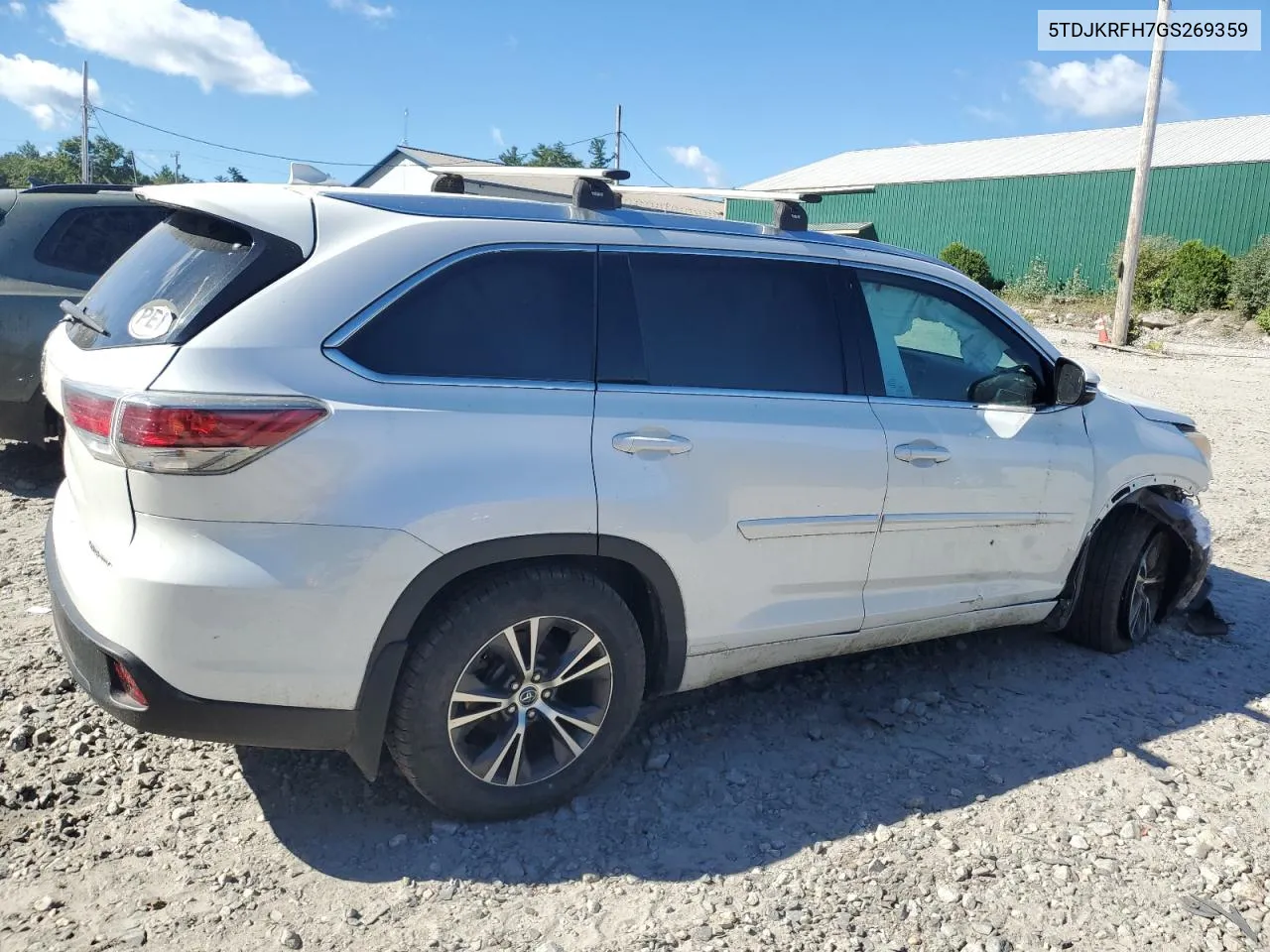 2016 Toyota Highlander Xle VIN: 5TDJKRFH7GS269359 Lot: 69532584