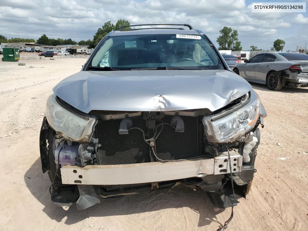 2016 Toyota Highlander Limited VIN: 5TDYKRFH9GS134298 Lot: 69672774