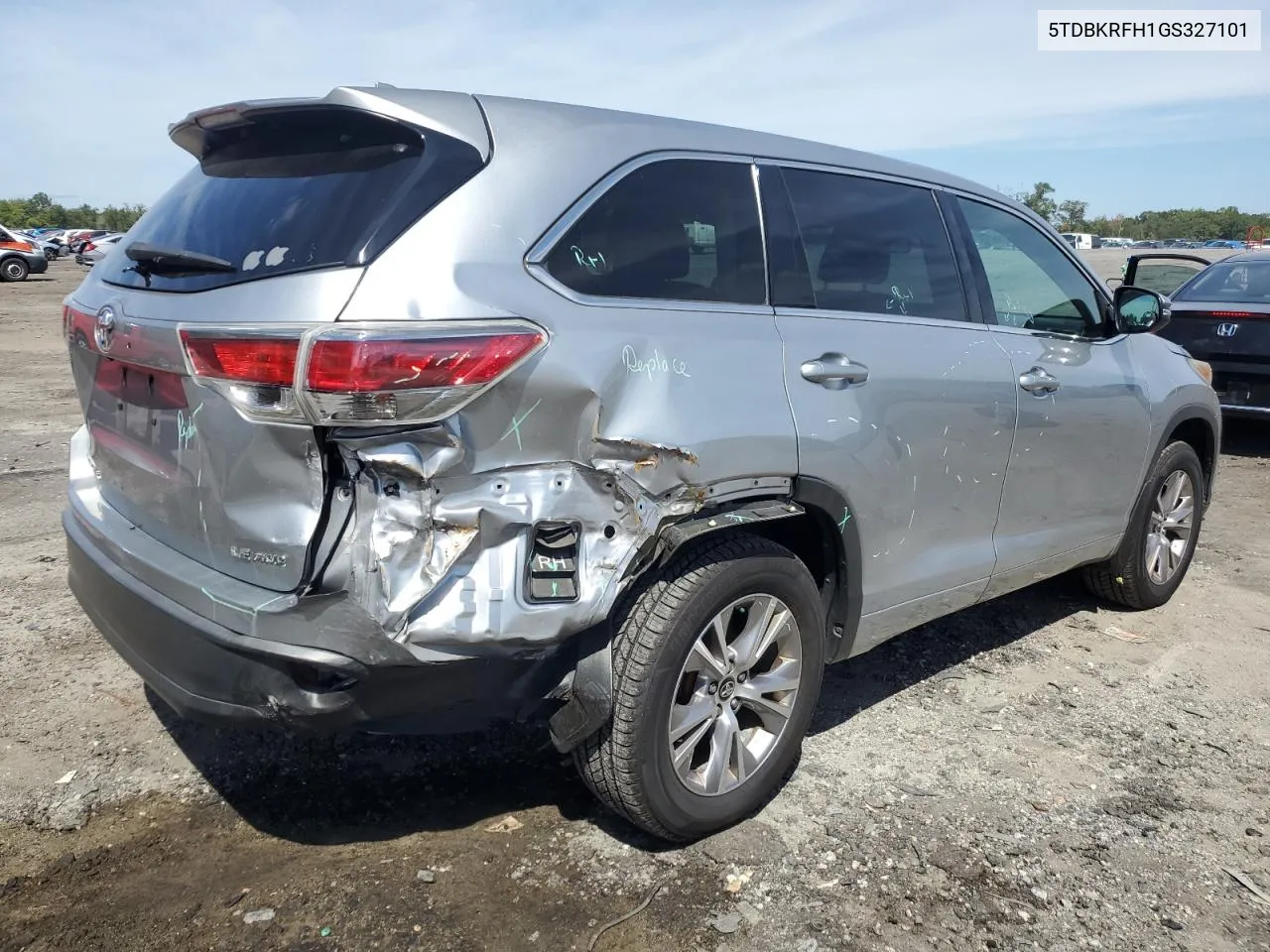 2016 Toyota Highlander Le VIN: 5TDBKRFH1GS327101 Lot: 69956334