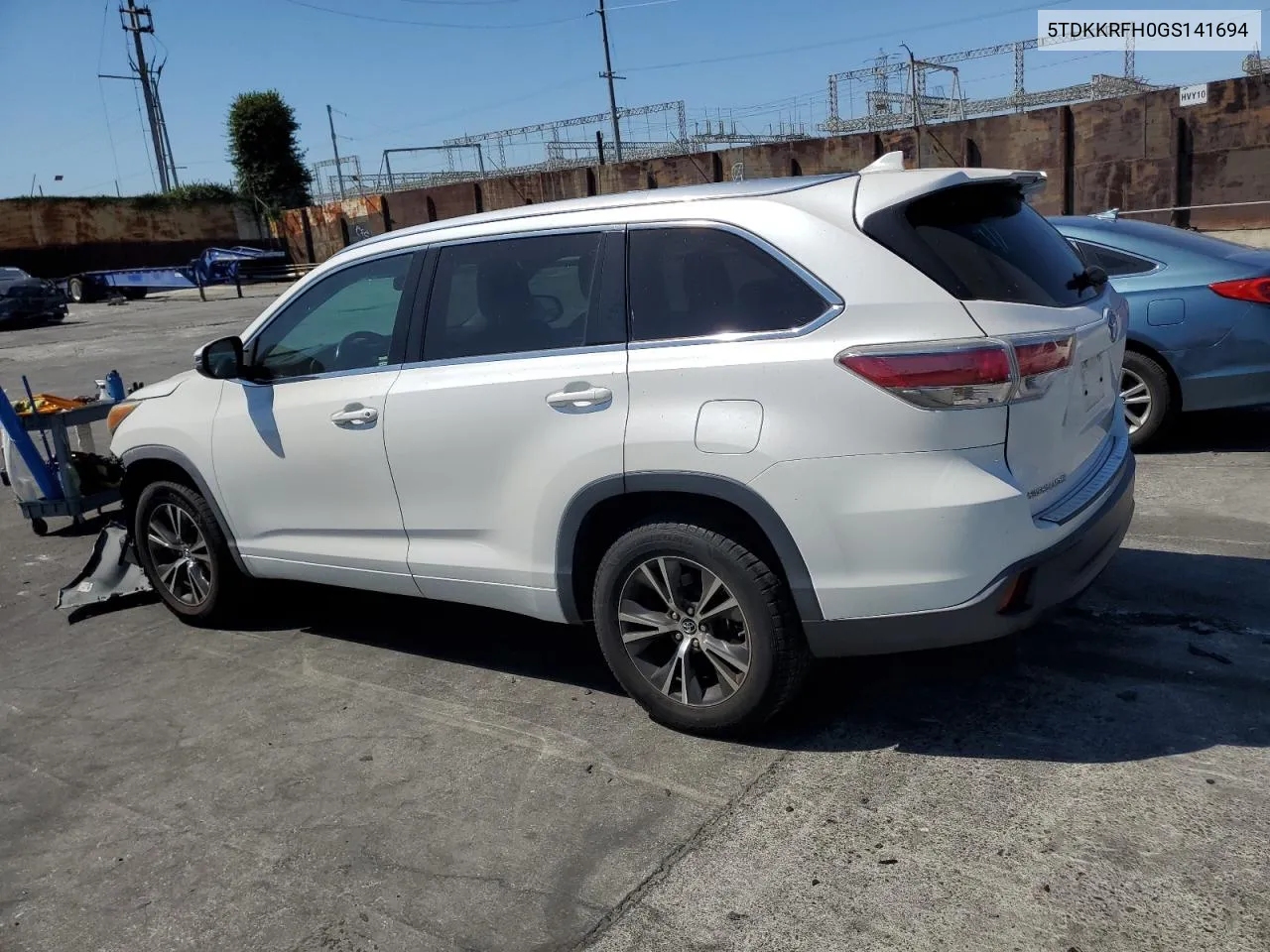 2016 Toyota Highlander Xle VIN: 5TDKKRFH0GS141694 Lot: 71074384