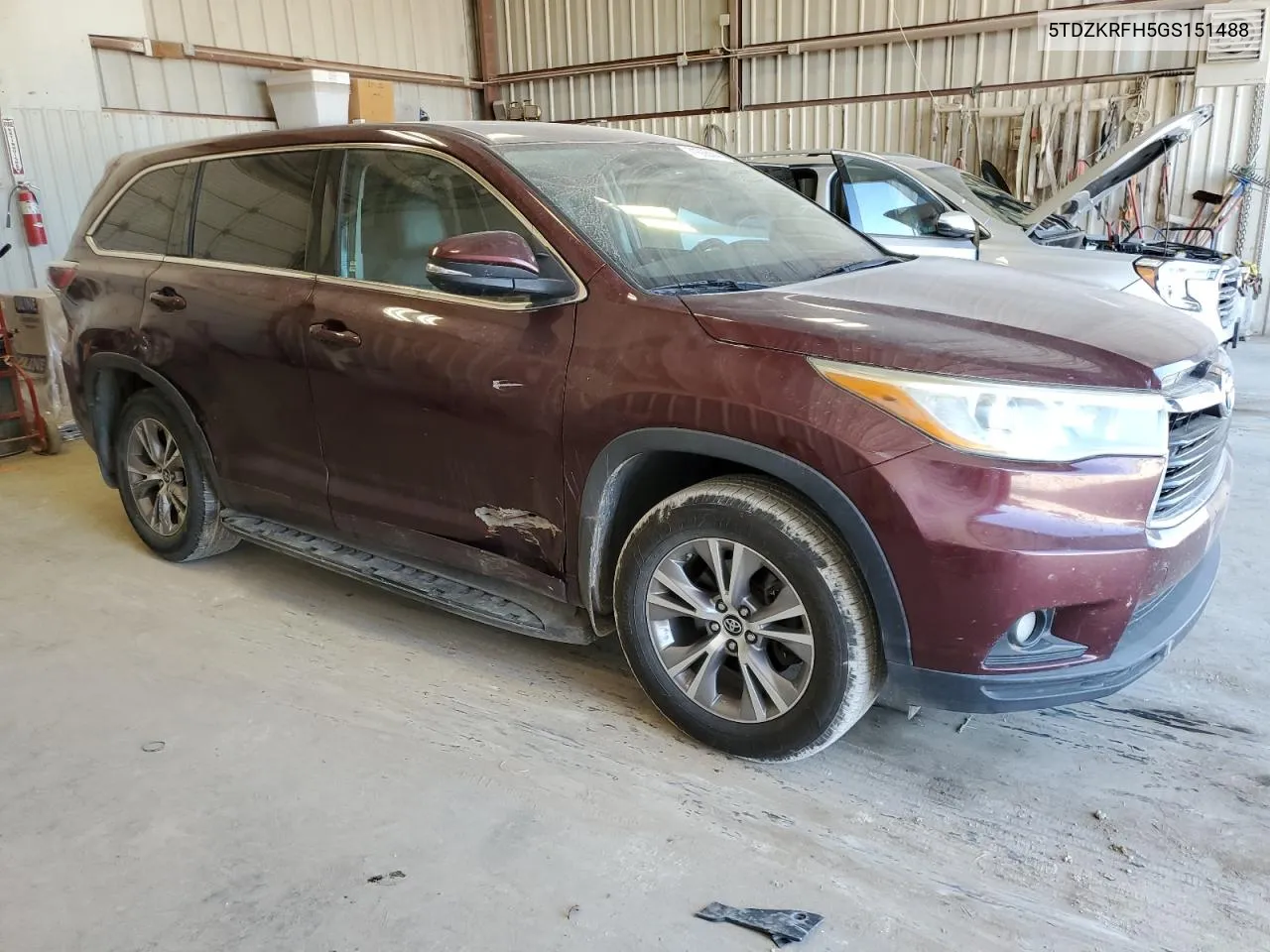 2016 Toyota Highlander Le VIN: 5TDZKRFH5GS151488 Lot: 71666444