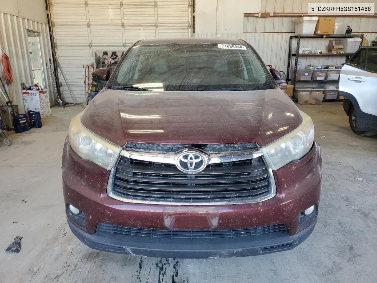 2016 Toyota Highlander Le VIN: 5TDZKRFH5GS151488 Lot: 71666444