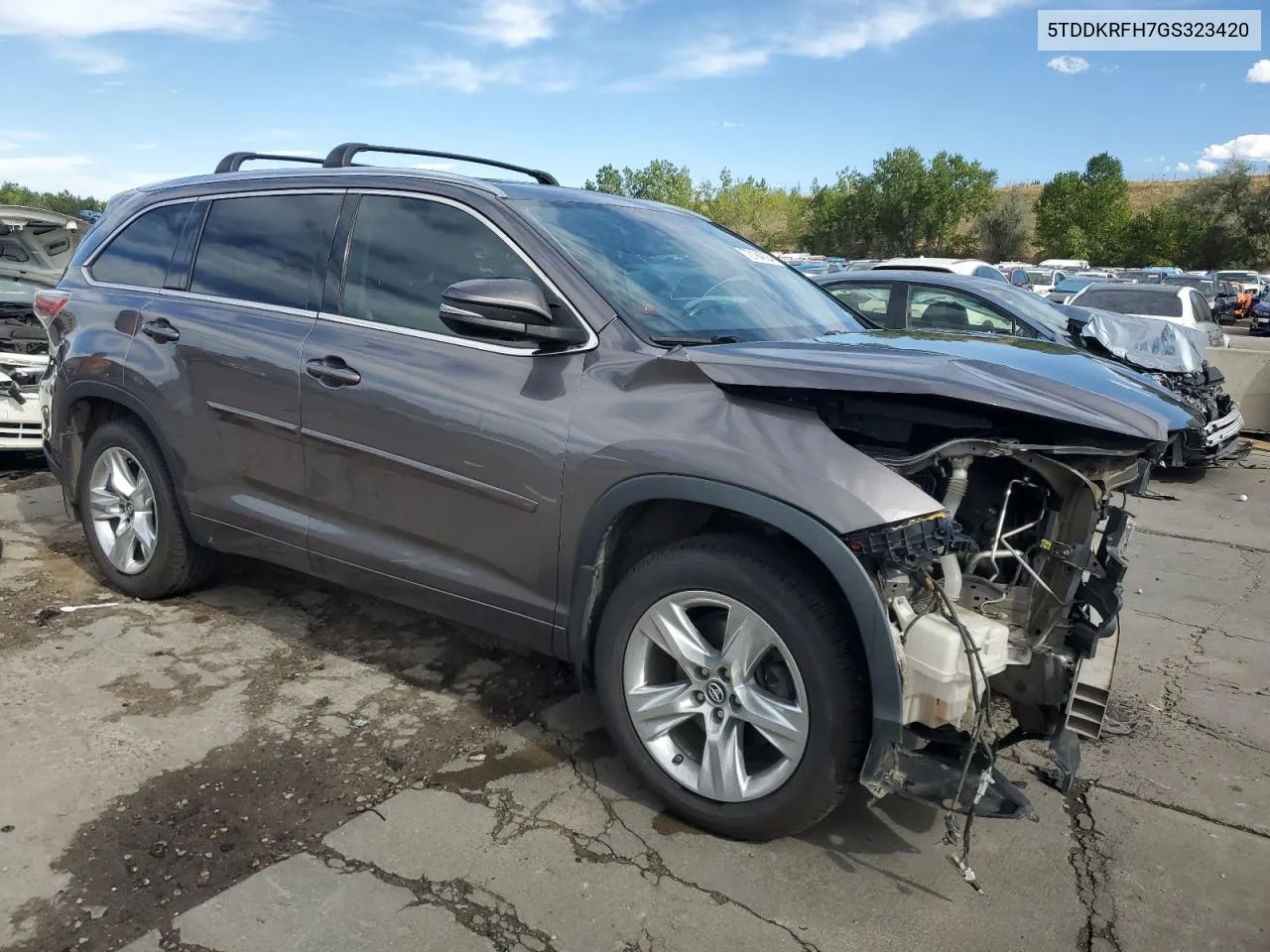 2016 Toyota Highlander Limited VIN: 5TDDKRFH7GS323420 Lot: 72194604