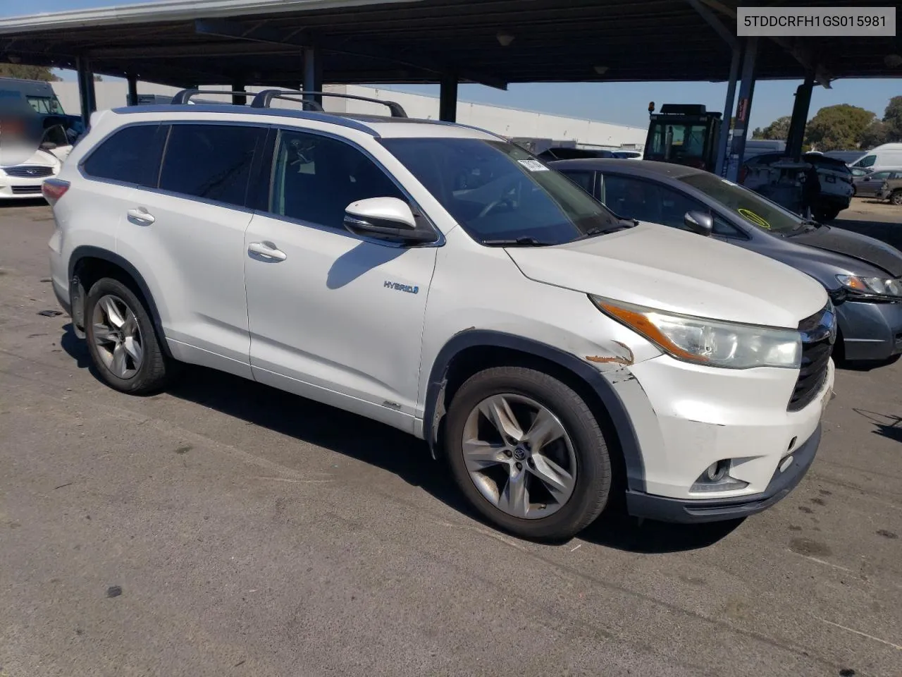 2016 Toyota Highlander Hybrid Limited VIN: 5TDDCRFH1GS015981 Lot: 72817884