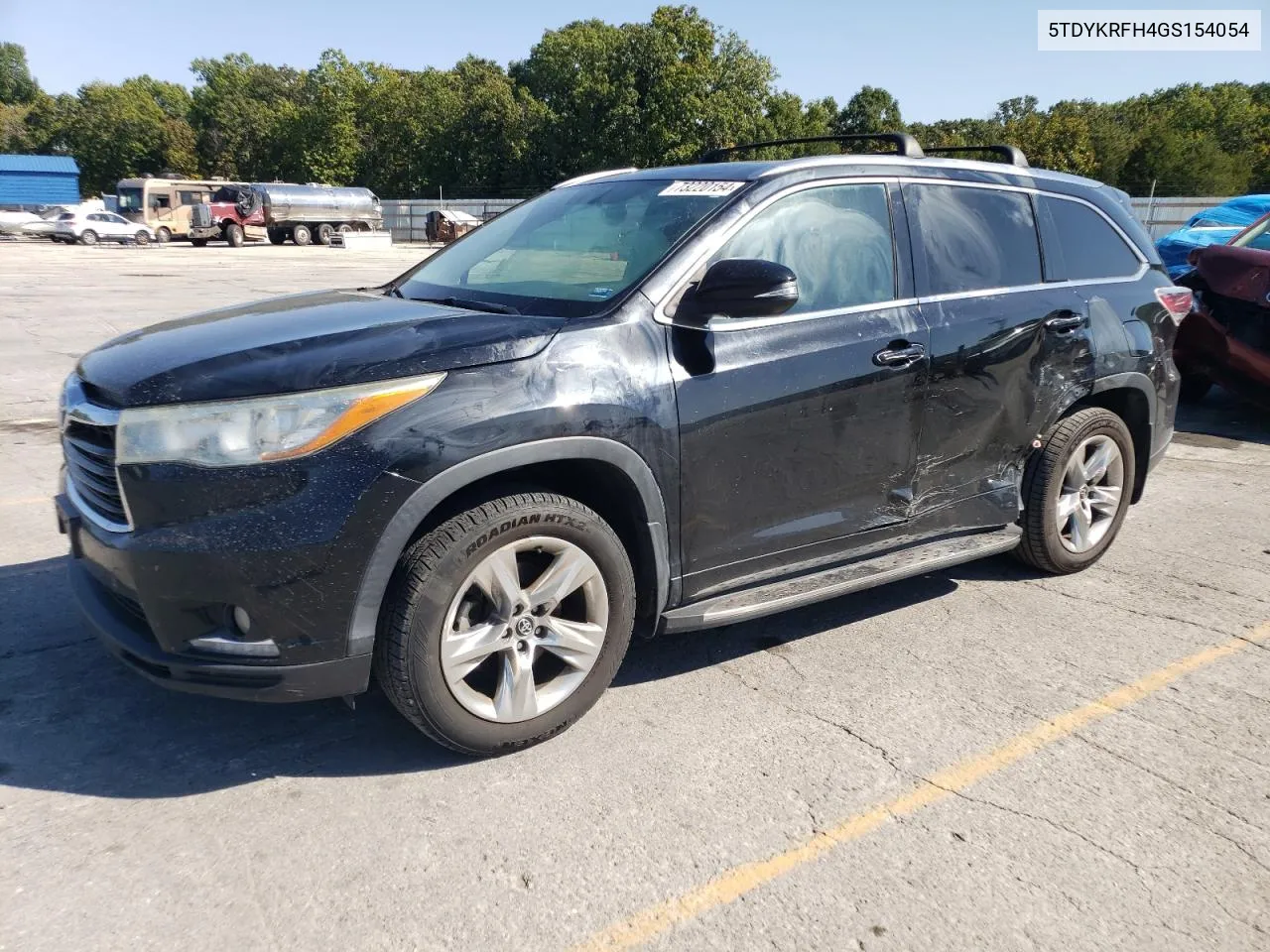 2016 Toyota Highlander Limited VIN: 5TDYKRFH4GS154054 Lot: 73220154