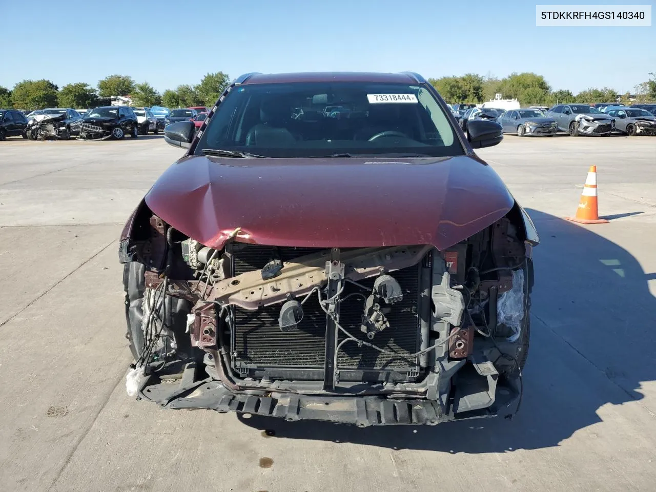 2016 Toyota Highlander Xle VIN: 5TDKKRFH4GS140340 Lot: 73318444