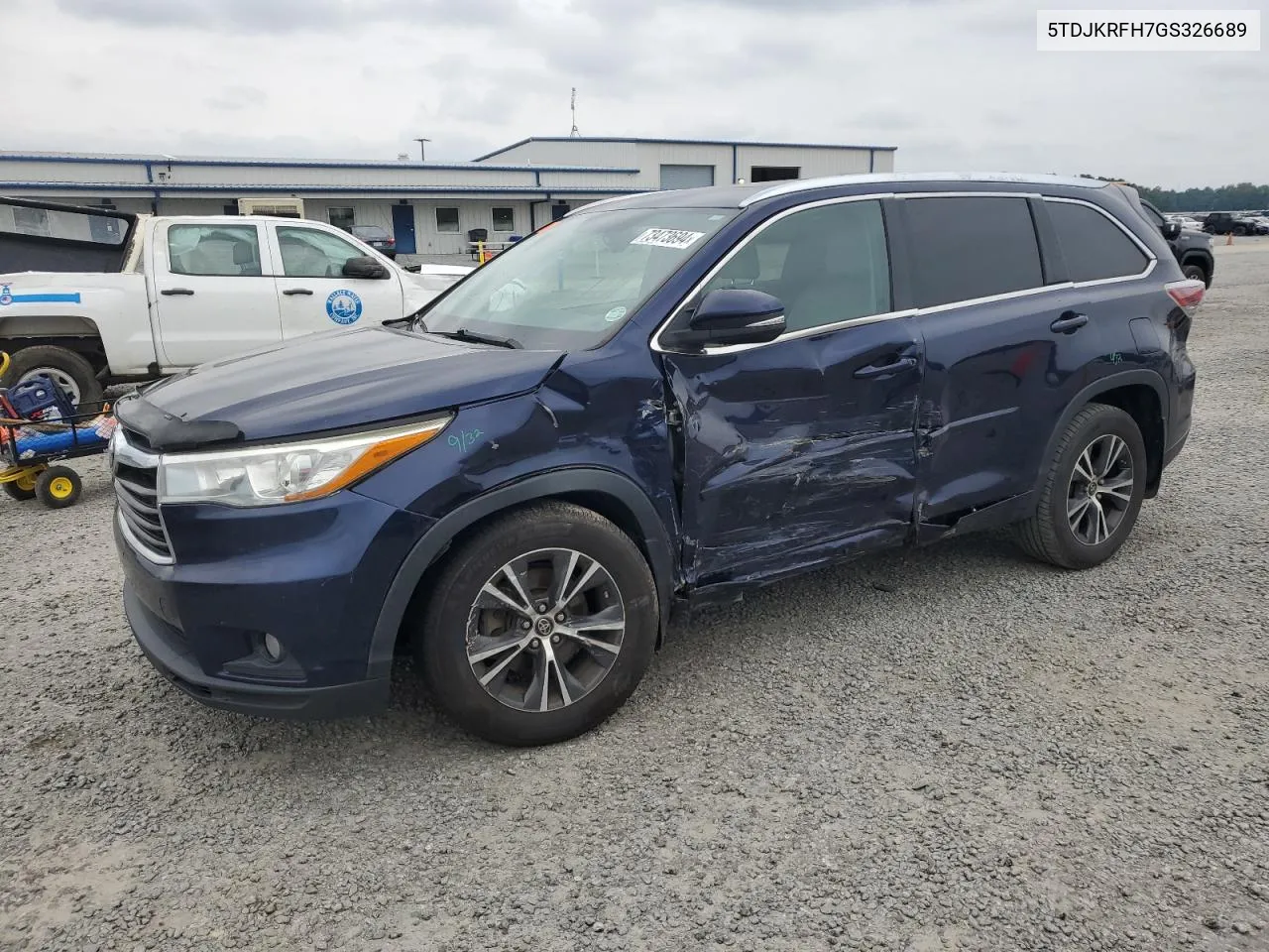 2016 Toyota Highlander Xle VIN: 5TDJKRFH7GS326689 Lot: 73473694