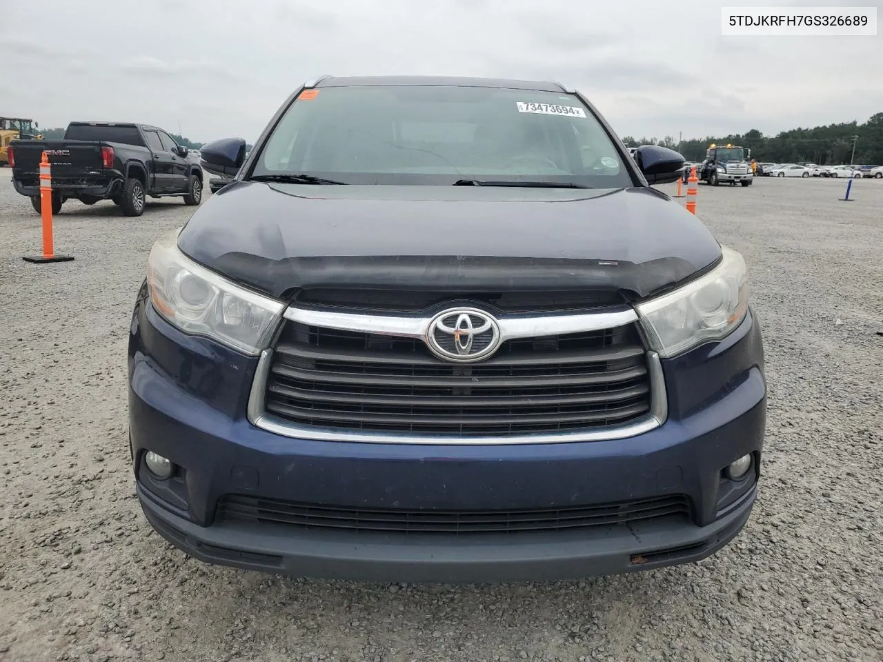 2016 Toyota Highlander Xle VIN: 5TDJKRFH7GS326689 Lot: 73473694