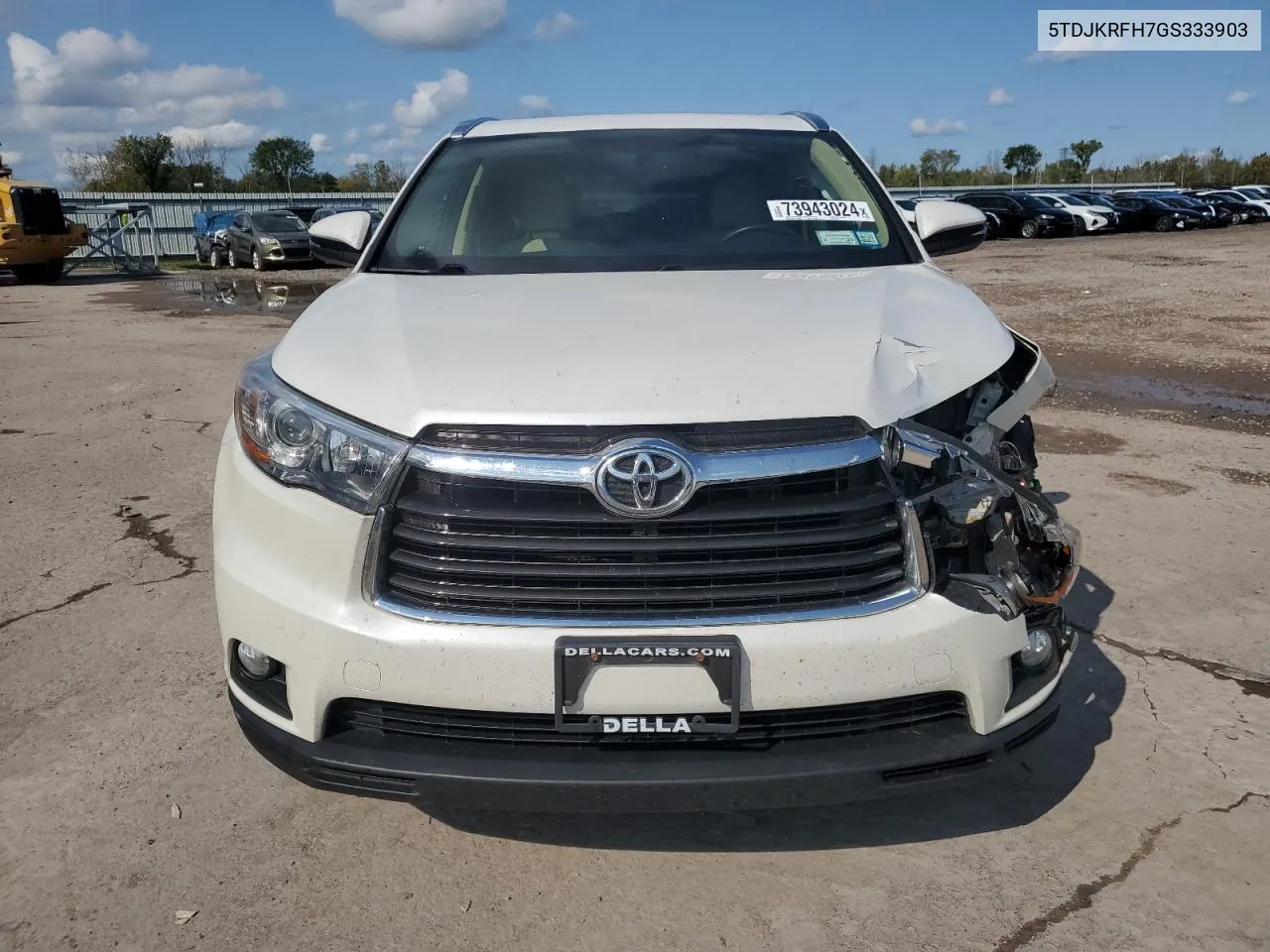 2016 Toyota Highlander Xle VIN: 5TDJKRFH7GS333903 Lot: 73943024