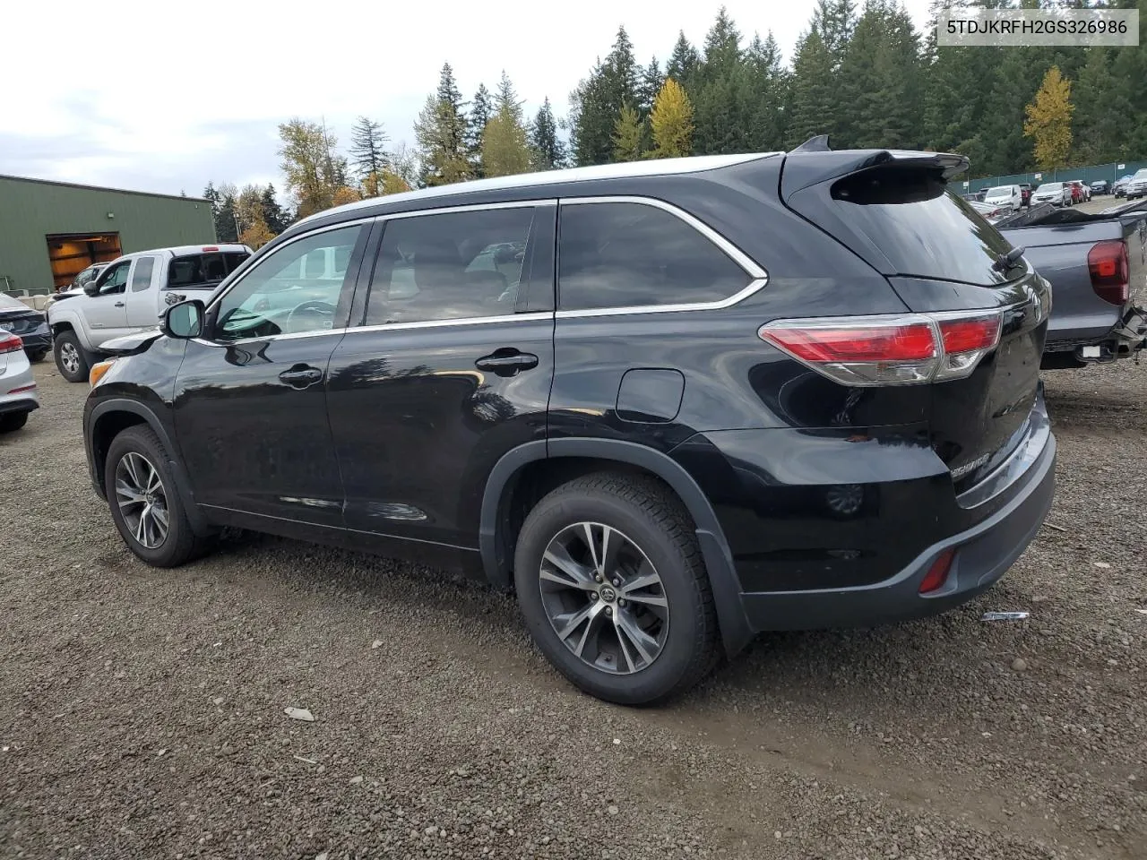 2016 Toyota Highlander Xle VIN: 5TDJKRFH2GS326986 Lot: 74908004