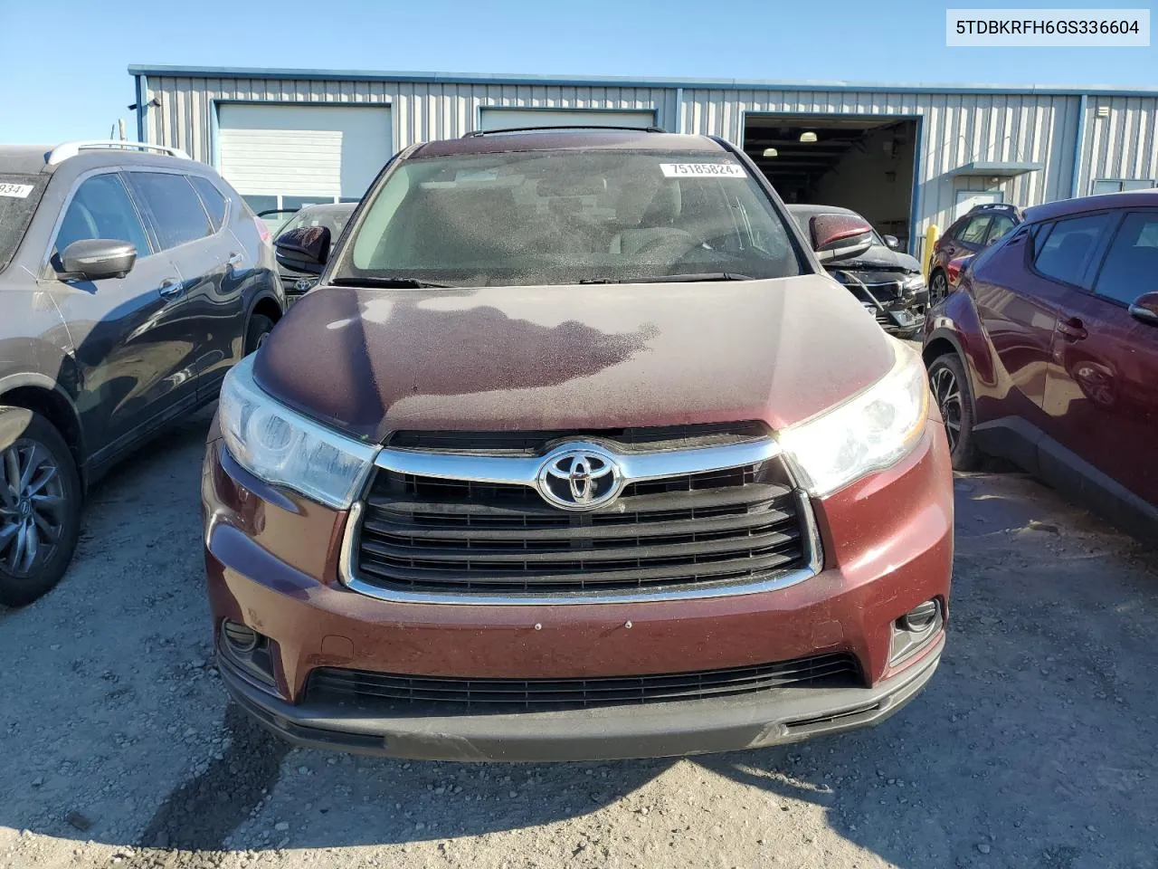 2016 Toyota Highlander Le VIN: 5TDBKRFH6GS336604 Lot: 75185824