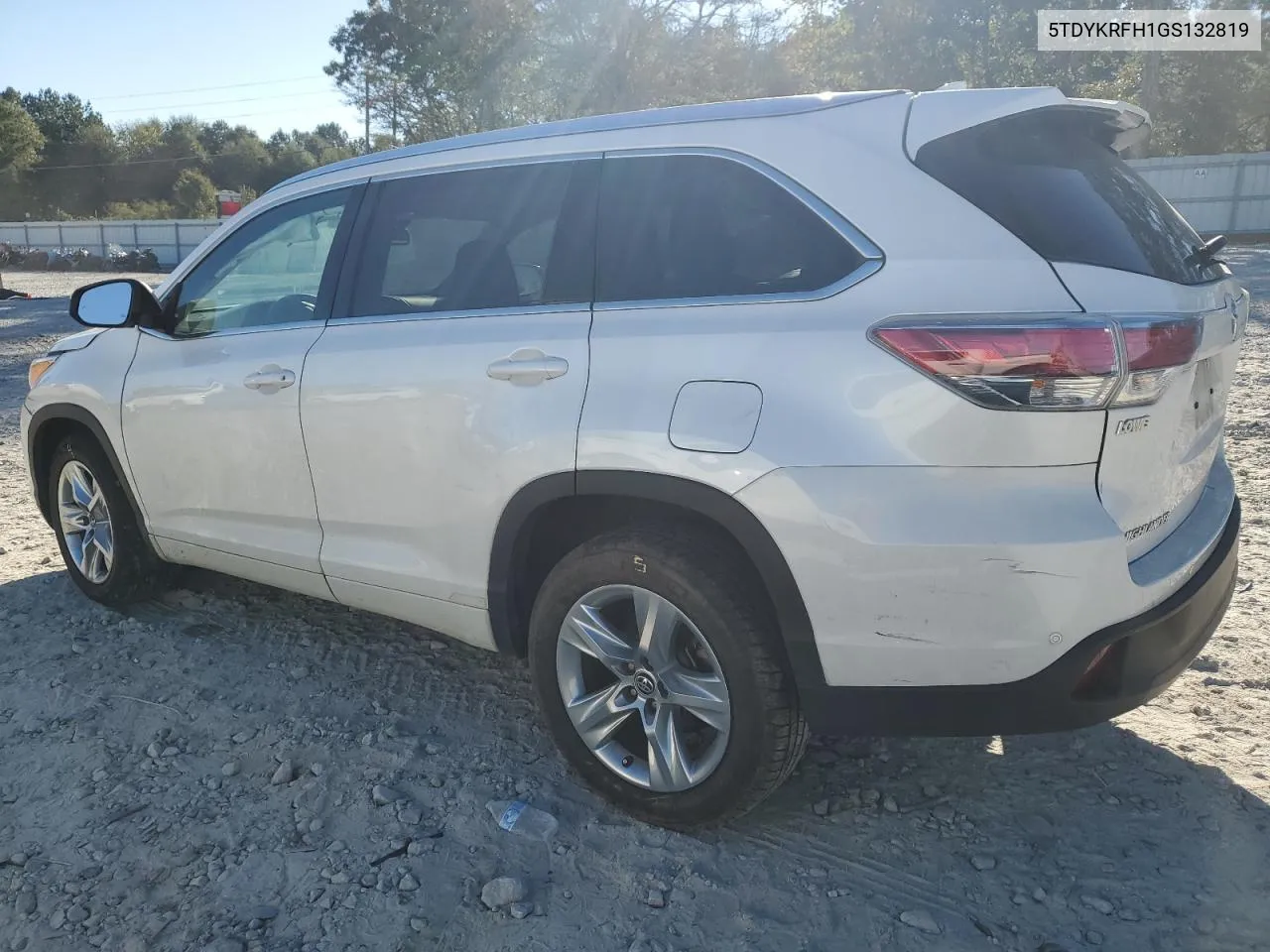 2016 Toyota Highlander Limited VIN: 5TDYKRFH1GS132819 Lot: 75494764