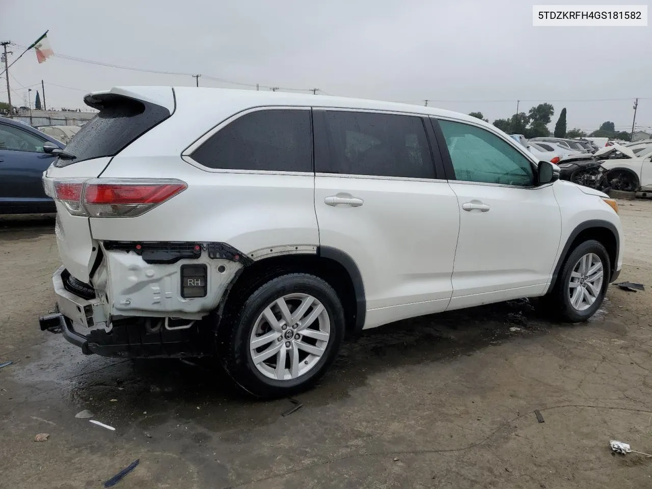 2016 Toyota Highlander Le VIN: 5TDZKRFH4GS181582 Lot: 75898464