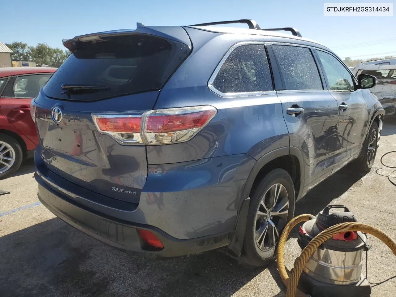 2016 Toyota Highlander Xle VIN: 5TDJKRFH2GS314434 Lot: 76415054