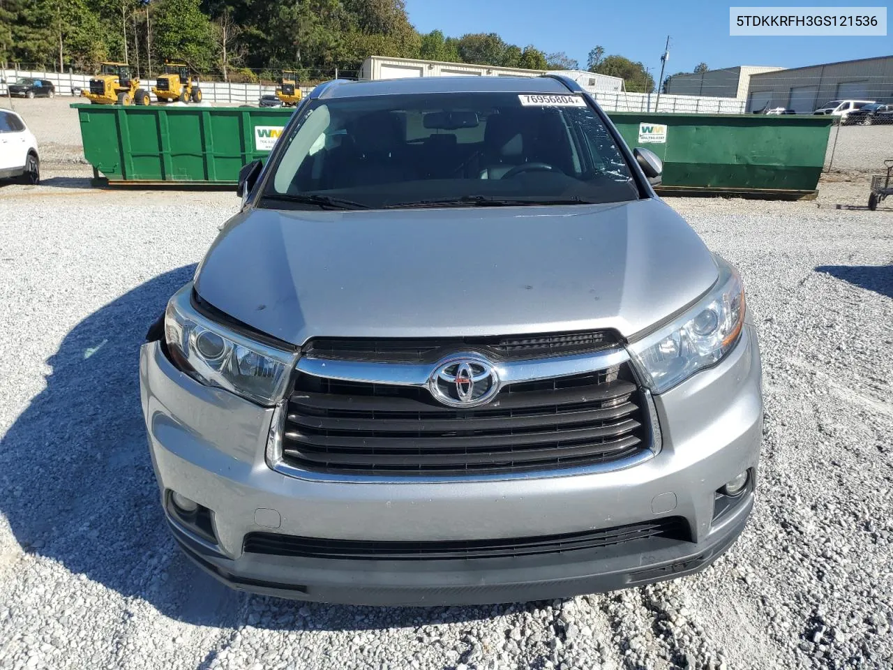 5TDKKRFH3GS121536 2016 Toyota Highlander Xle